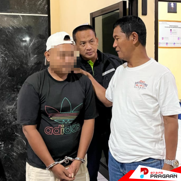 Terduga Pelaku Saat Diamankan Petugas Kepolisian